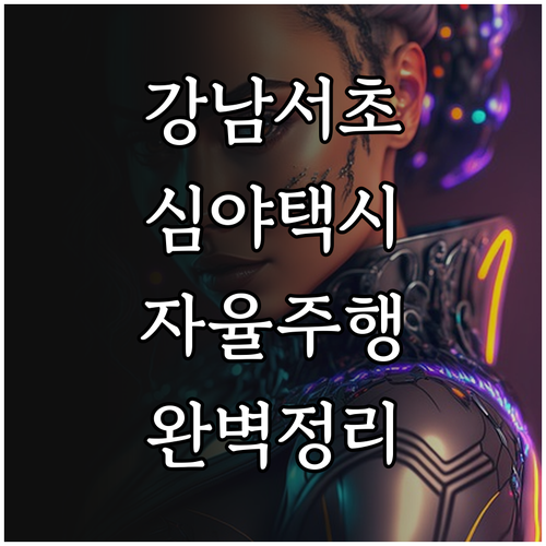 강남 서초 심야 자율주행 택시 요금 체계와 호출 결제 방법 정리