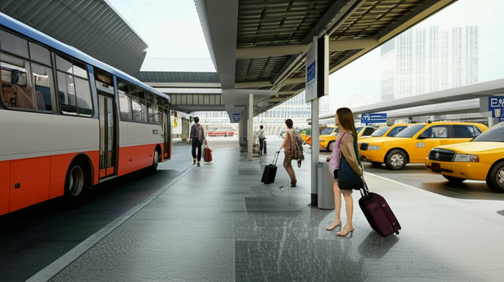 진영역 버스 승강장 및 주변 전경