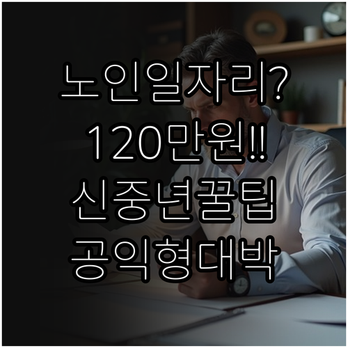 2026년 노인일자리 공익형부터 신중년 취업까지 월 최대 120만원