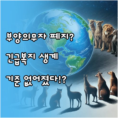 긴급복지 생계지원, 부양의무자 기준은 없어졌을까?